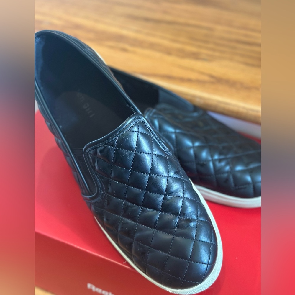 Madden Girl Black Quilted Slip-On Loafers